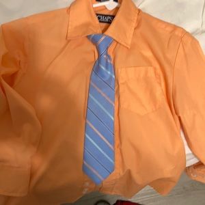 Chaps dress shirt and clip on tie